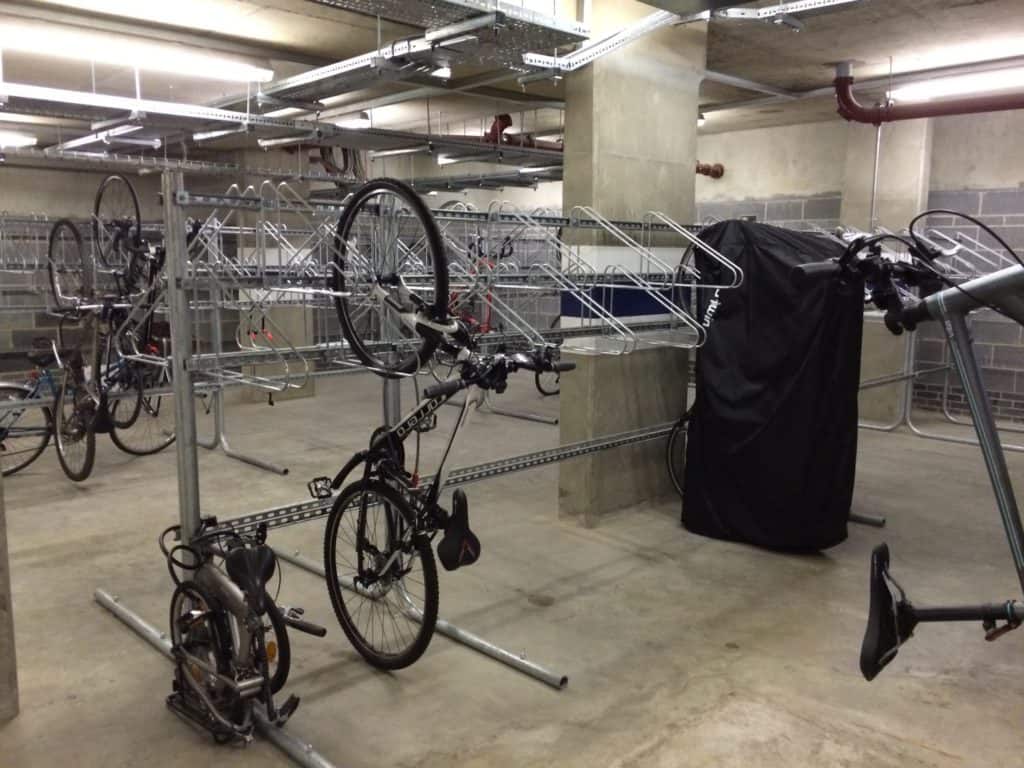 freestanding vertical bike storage